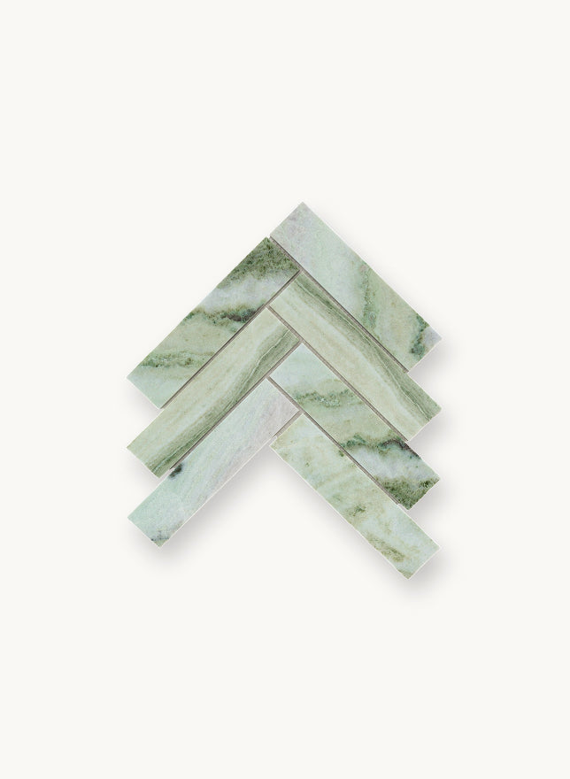 Green Herringbone