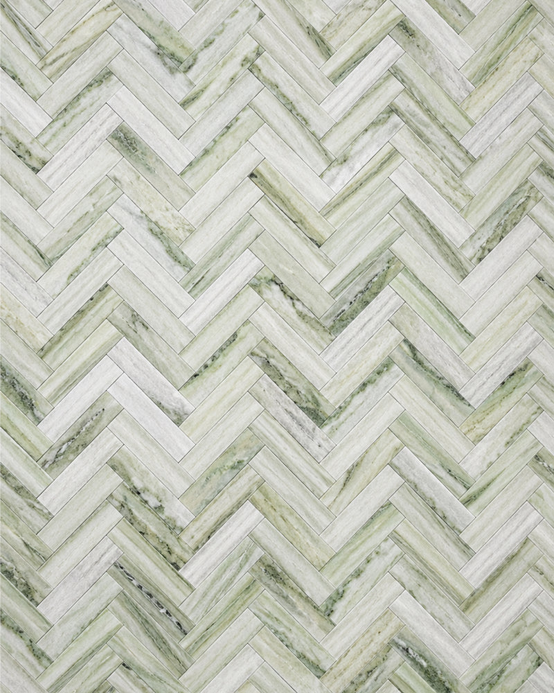 Green Herringbone